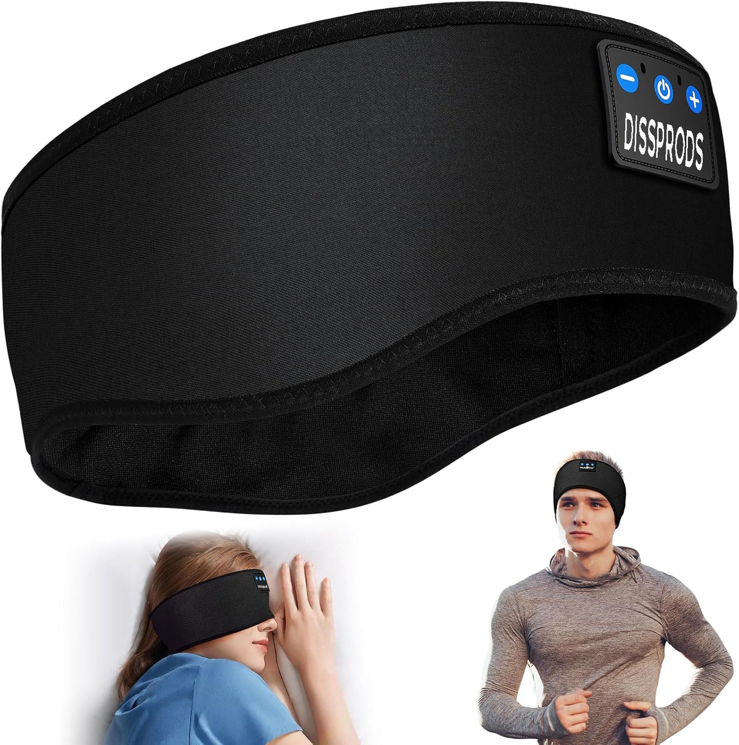 Wireless Sport & Sleep Headband – Sweatproof Music Bluetooth Headband – Comfortable Soft Sleeping Headband – Cool Gadgets for Men & Women – Universal Fit